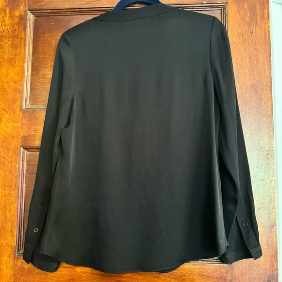 Milly Black Silk Blouse Size 6 - Picture 3 of 9
